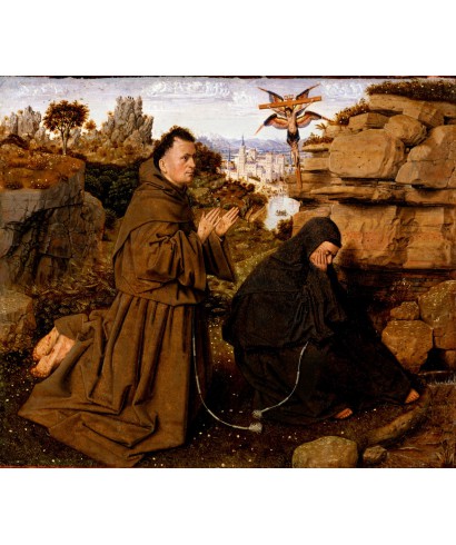 Attributed to Jan van Eyck, Netherlandish (active Bruges), c. 1395 1441 Saint Francis of Assisi Receiving the Stigmata