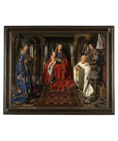 Jan Van Eyck - The Virgin and Child with Canon Joris Van der Paele